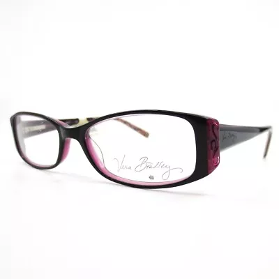 Vera Bradley Eyeglasess 3001-PLM Piccadilly Plum Rectangle Frames 51-17-140 • $59.99