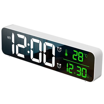 $29 • Buy TODO LED Digital Alarm Clock Temperature Music Alarm USB Power Wall Clock - W...
