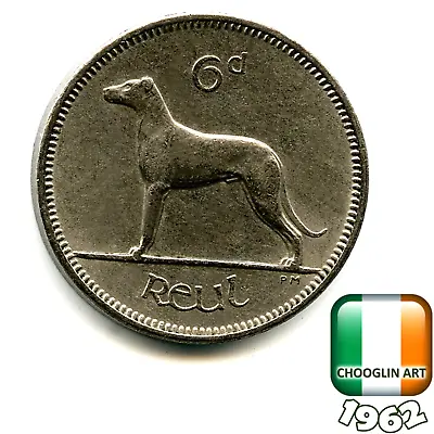 An IRISH 1962 SIXPENCE 6d Coin 61 Years Old! • £2.25