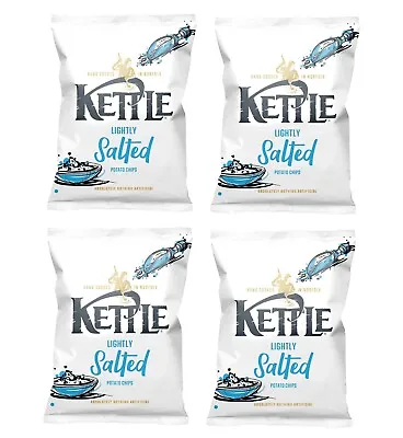 4 X KETTLE Chips Lightly Salted Sharing Crisps Snacks 130g • $35.11