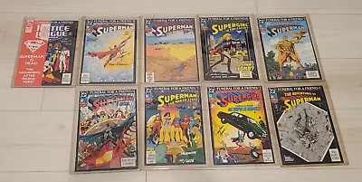 1993 DC Superman Funeral For A Friend Complete 9 Signed Comic Set COA #152/2000 • £118.97