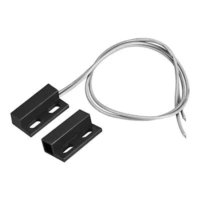 Wired Door Contact Sensor NO Surface Mount Magnetic Reed Switch Black • $7.82