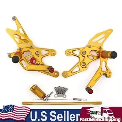 Rearset Rear Set Fit For Yamaha YZF 1000 R1 2007-2008 Gold • $190.79