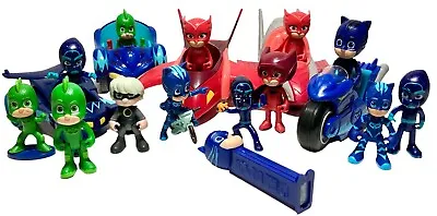 PJ Masks Lot Of 20 Action Figures Vehicles Owlette Catboy Gecko Luna Ninja Toys • $28.99