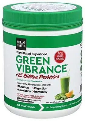 VIBRANT HEALTH Green Vibrance Powder - 60 Servings - 23.83 Oz • $75.99