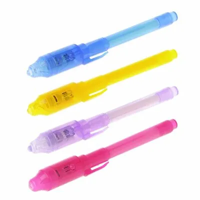 Invisible Ink Pen With UV Light Magic Marker Spy Pen Kid Pens For Secret Message • £9.99