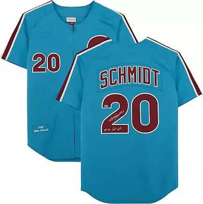 Mike Schmidt MLB Phillies Autographed Mitchell & Ness Authentic Jersey With Insc • $599.99
