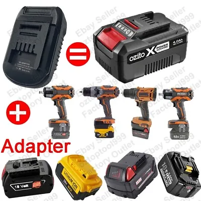 For Makita Dewalt Milwaukee Bosch To Ozito AEG Battery Adapter Adaptor Converter • $29.99