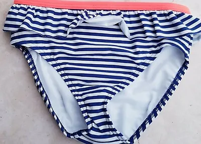 MINI BODEN Pretty Bikini Bottoms NAVY STRIPE G0418 BRAND NEW • £3.99