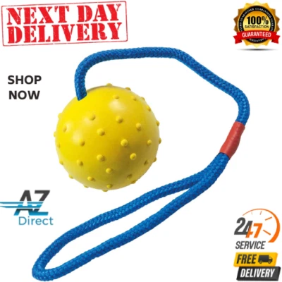 £4.15 • Buy Best Trixie Dog Ball On A Rope-Natural Rubber & Floats For Puppies