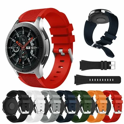 For Samusng Galaxy Watch Band 46/42mm Silicone Sport Band Replacement Soft Strap • $8.99