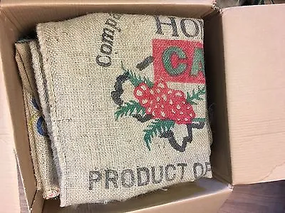 Random Bundle Of 10 Jute Coffee Sacks / Burlap Bags Preboxed • £9.99