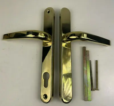 Upvc French Door Dummy Handle Set Lever Lever ( No Lock Outside) Gold 210mm Fix • £18