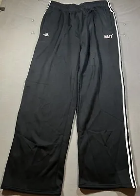 Adidas Miami Heat NBA Black Sweatpants Men's Size 3XLT Joggers Basketball 40x36. • $39.99