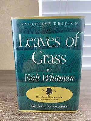 LEAVES OF GRASS Walt Whitman Doubleday 1926 Inclusive Edition HC/DJ VG EX-LIB • $17.09