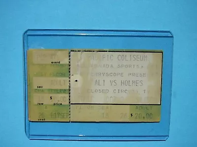 Oct 2 1980 Muhammad Ali Versus Larry Holmes Boxing Ticket Stub Pacific Coliseum • $149.99