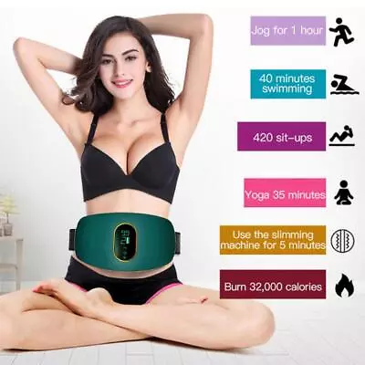 ❀Body Fat Burning Machine Slimming Losing Weight Belly Belt Cellulite Massager❀ • £10.60