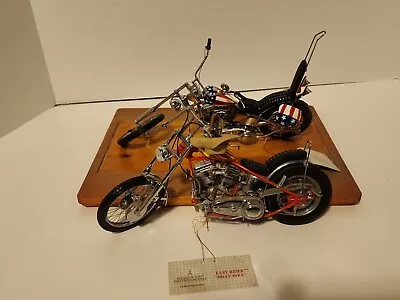 $1200 • Buy 2 Franklin Mint Harley Davidson Easy Rider Film 1:10 Models Chopper & Billy Bike