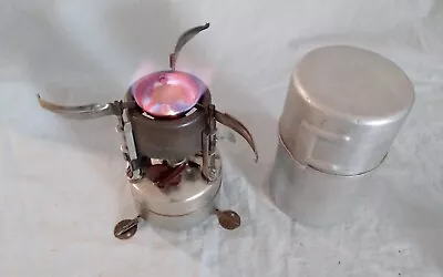 Working Vintage U.s. Smp-1982 Rogers Field Camp Pocket Stove With Canister Case • $41