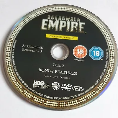 £1.85 • Buy Boardwalk Empire Season One: Disc 2: Ep 3-5 DVD Series 1 Replacement Disc Only