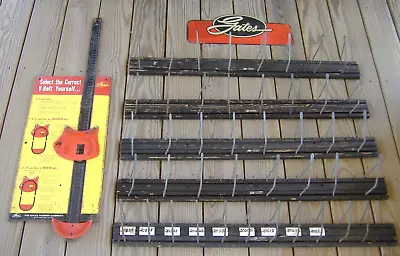 Vintage COMPLETE Gates  V-Belt Display Gauge/Hangers/Sign Hot Rat Rod Garage • $200