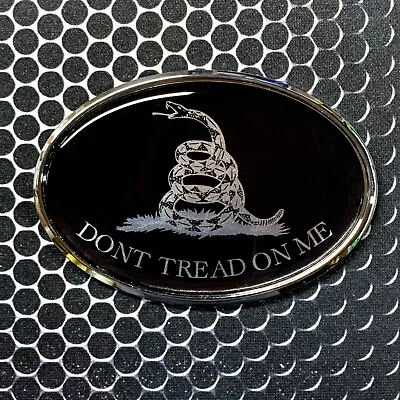 DONT TREAD ON ME CHROME Emblem METALLIC Car OVAL Domed Sticker 3D 3.25 X 2.25  • $11.99