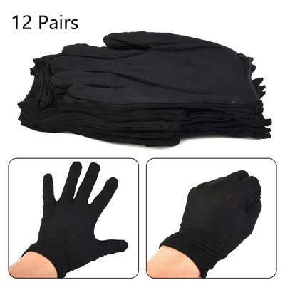 £13.63 • Buy 12 Pair Cotton Gloves Protect Damaged Skin Eczema Moisturising Jewelry UK FAST
