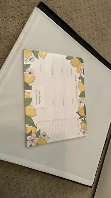 Vera Bradley Magnetic Weekly Meal Lemon Grove Design Sealed • $19.99