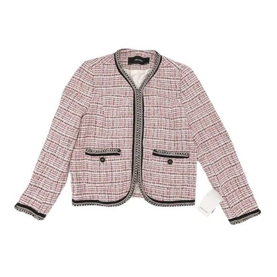$75.65 • Buy NEW Zara Basic Pink Multicolor Tweed Boucle Blazer Jacket Chain Trim Size Medium