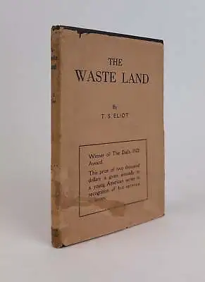 T S Eliot / THE WASTE LAND 1st Edition 1922 • $15000