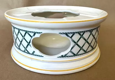 Warmer Stand For Tea Pot Villeroy Boch Basket Germany Lattice Fruit Green 6 3/8  • £96.50