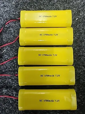  Five - 7.2v 1700mAh Batterys Pack Tamiya Plug For RC Boat Car Tank • £40