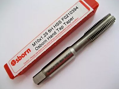 £9.01 • Buy M10 X 1.25 METRIC FINE HAND TAP FIRST TAPER EUROPA TOOL OSBORN F0210394  P182