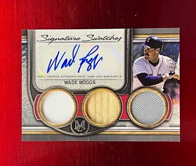 2023 Topps Museum Collection Wade Boggs Signature Swatches Triple Relic Auto /99 • $40