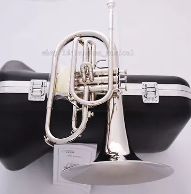 Professional JINBAO F Key Marching Mellophone Silver Nickel Horn Hard Case • $790