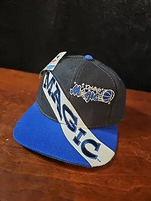 Vintage Orlando Magic AJD Snapback Hat AOP Cap Vtg NBA 90s RARE Big Logos W/Tag • $69.99