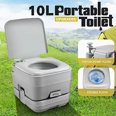 10L Outdoor Portable Camping Travel Toilet Flushable Potty Camp Caravan Boating • $79.95