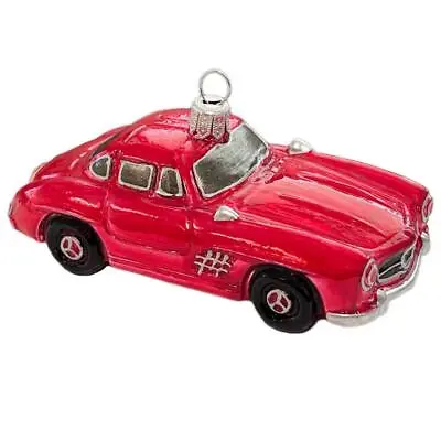 Red 300 Sl Car European Blown Glass Christmas Ornament Similar 2 Mercedes • $34.95