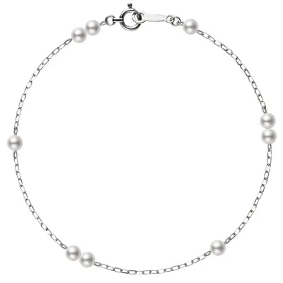 MIKIMOTO Bracelet Akoya Pearl 18K White Gold 16899 • $839