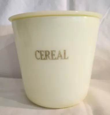 Vintage McKee Custard Glass CEREAL Canister W/Lid • $399