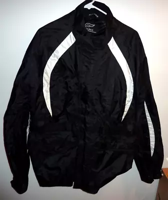 Fulmer Motorcycle Jacket Black -White Stripes Size Large • $30