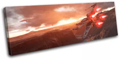 Star Wars Battlefront X-Wing Gaming SINGLE CANVAS WALL ART Picture Print • £23.99