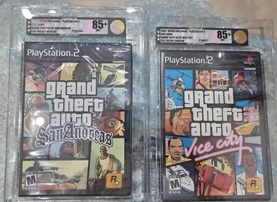 VGA Graded 85+ Grand Theft Auto: San Andreas & Vice City (PS2) Sealed NM • $850