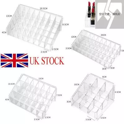 Makeup Cosmetic 9/24/36/40 Lipstick Storage Display Stand Rack Holder Organizer • £6.70