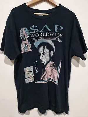 2016 ASAP Worldwide Awgestralia Tour T Shirt Blue Men's Large ASAP A$AP Rocky • £93.94