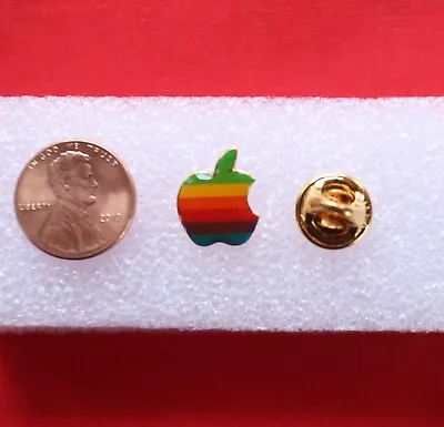 VINTAGE APPLE 1980’s COMPUTER LAPEL PIN BADGE • $14.99