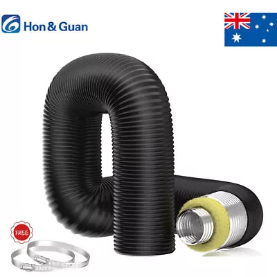 Hon&Guan 4/6 Inch Low Noise Ducting Flexible Pipe Hose Exhaust Duct Inline Fan • $36.09