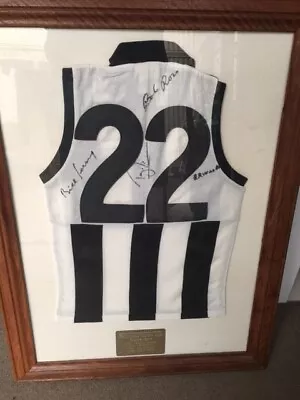 Rare Collingwood No. 22 Hand Signed Jumper. Woods Rose Serong Shaw • $725