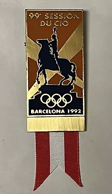 99th IOC Session Badge ~ 1992 Barcelona ~ Olympic • $160