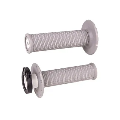 ODI MX NO WAFFLE LOCK ON GRIPS GREY SOFT 2 ST / 4 ST Motocross MX Enduro H36NWG • $51.99